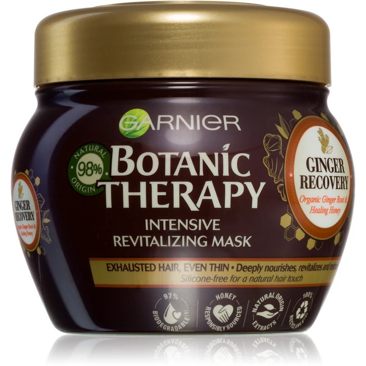 Masca de par Garnier Botanic Therapy Ginger Recovery, 300ml, pentru par sensibil