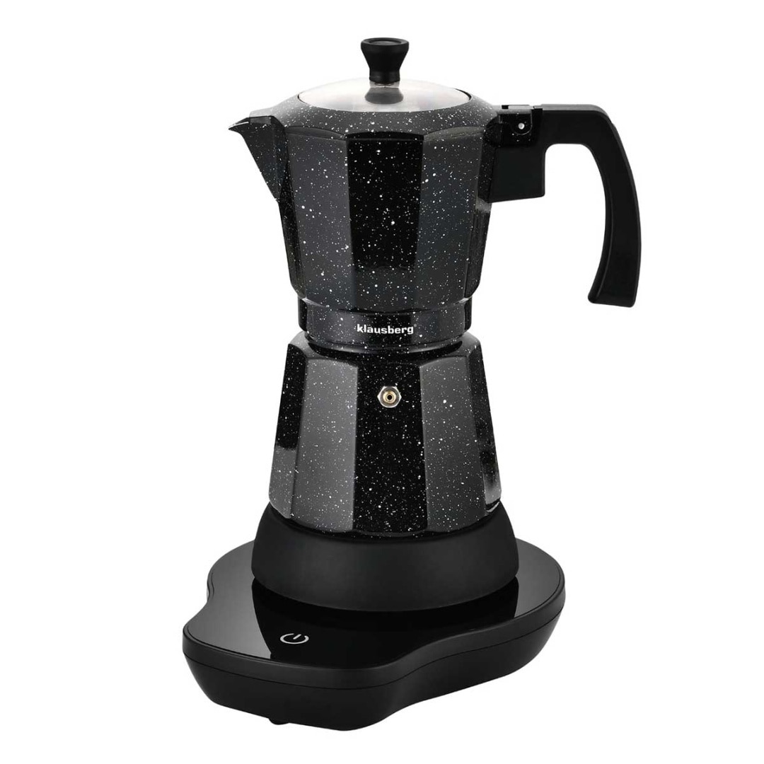 Kawiarka electrica moka Klausberg KB-7998, 6 cesti, 500W, neagra