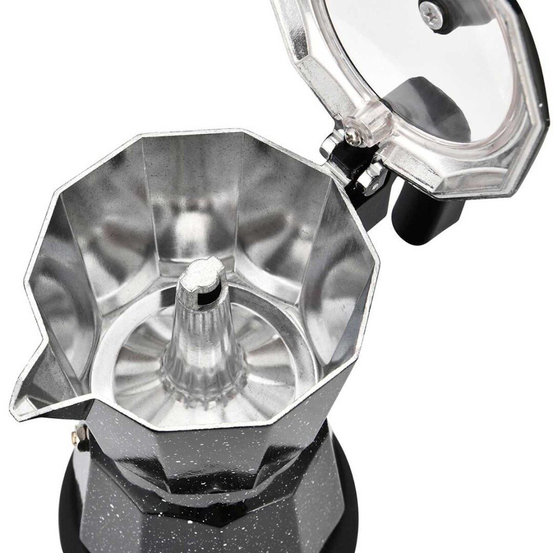 Kawiarka electrica moka Klausberg KB-7998, 6 cesti, 500W, neagra