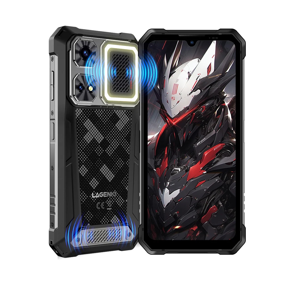Telefon Mobil Lagenio Rhino 1 Pro, Negru, 6.9", 32GB RAM, 256GB ROM, 12000mAh, 4G, DLP