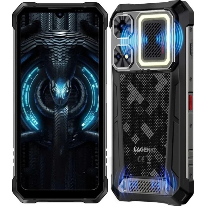 Telefon Mobil Lagenio Rhino 1 Pro, Negru, 6.9", 32GB RAM, 256GB ROM, 12000mAh, 4G, DLP
