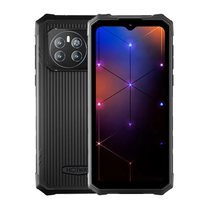 Smartphone HOTWAV Cyber 13, 10800 mAh, rezistență IP68/IP69K, negru, 6.6"