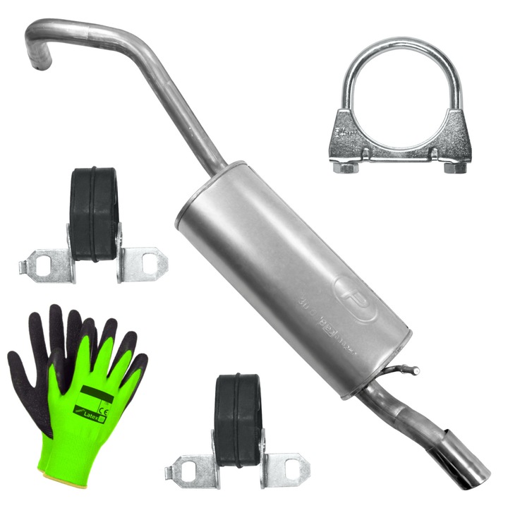 Tarie de evacuare Polmostrow, set complet, Volkswagen Polo 5 V 6R, 1.4, elemente de montaj incluse, culoare aleatorie