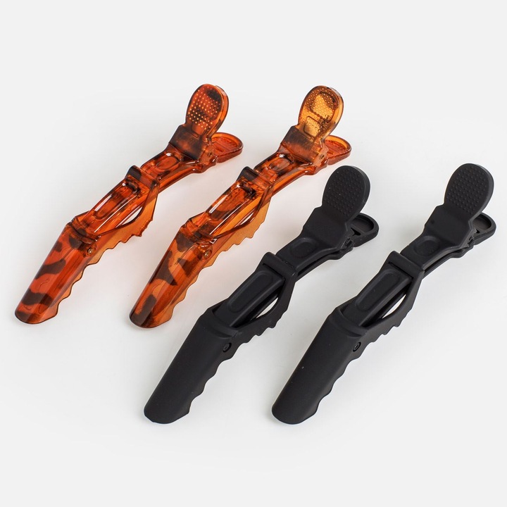 Clame de Par Duble Negre & Maro 11cm - 4 buc