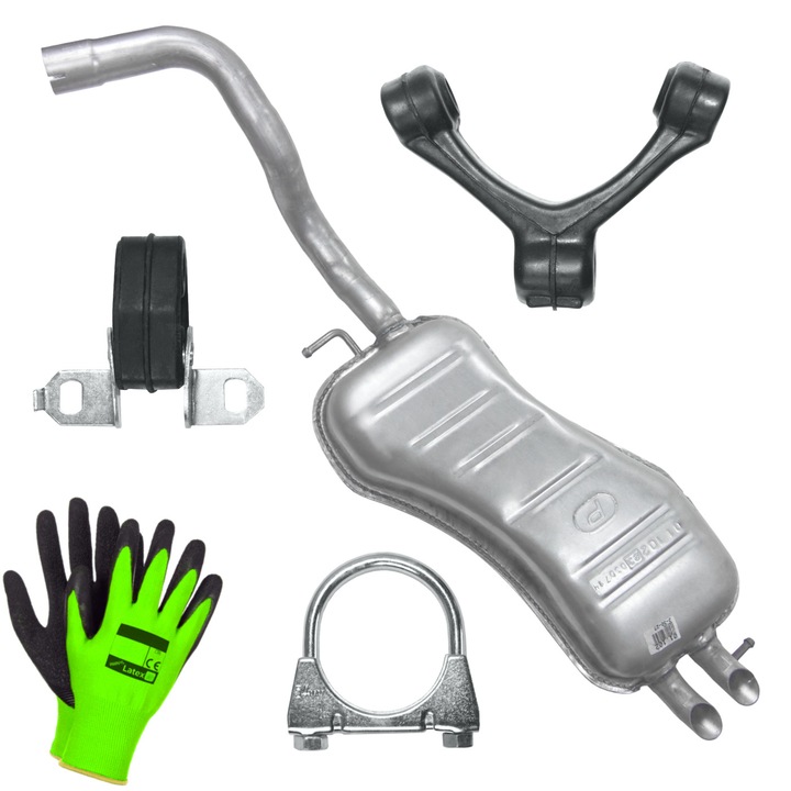 Polmostrow hátsó kipufogódob Volkswagen VW Golf 4 IV 97 - 06 1.9 Ferdehátú