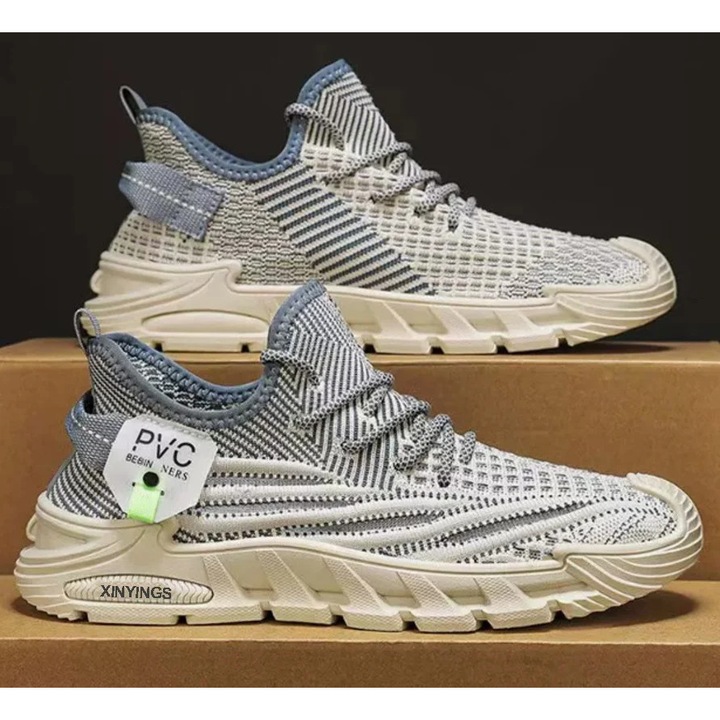 Pantofi sport ''superfashion htms-2 grey-beige''