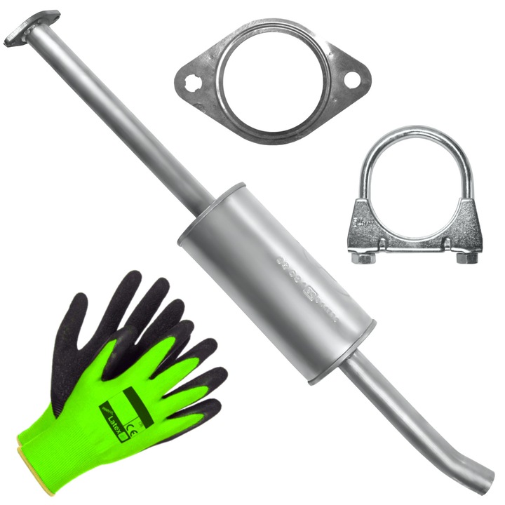 Toba de esapament fata Polmostrow set complet cu elemente de montaj, rezistent la coroziune, 1.6 Van, 2010-2019