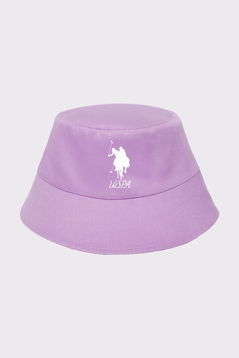 U.S. Polo Assn., Palarie bucket cu detaliu logo, Lila