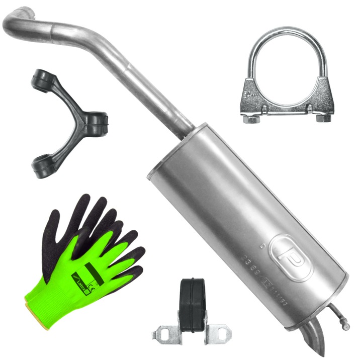 Tarie de evacuare Polmostrow, set complet, Skoda Fabia 2 II Hatchback, 1.6, elemente de montaj incluse, culoare aleatorie