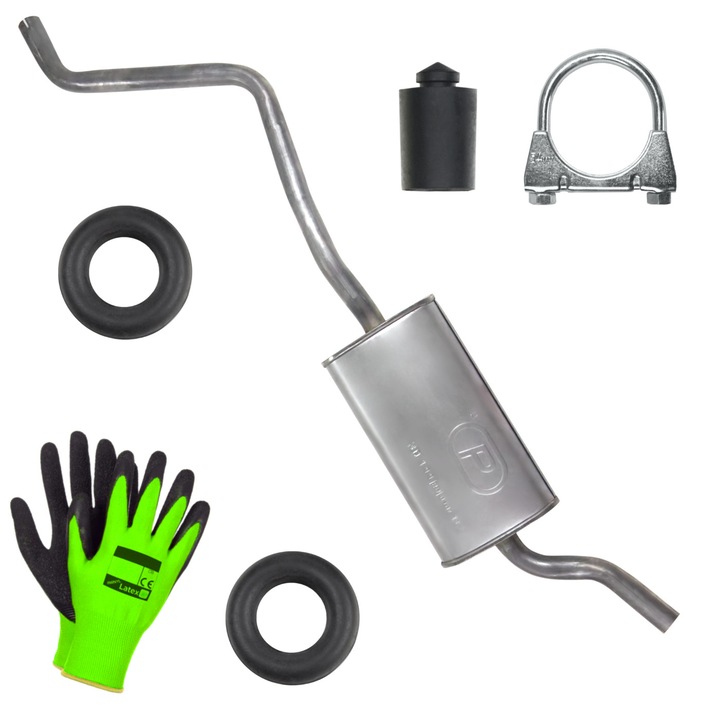 Polmostrow kipufogócsövek, komplett készlet, 1.0/1.3, korrózióálló, 1984-1990