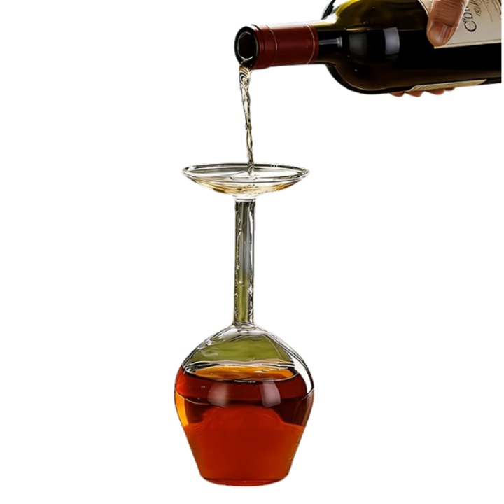 Pahar de vin, cocktail, cu tulpina inversata, cu capul in jos - 20.2x9 cm - 400 ml