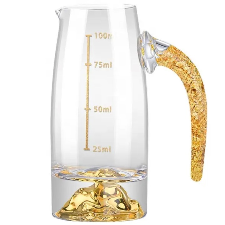 Pahar de cristal cu masura - Aurie / Tip2 / 100ml