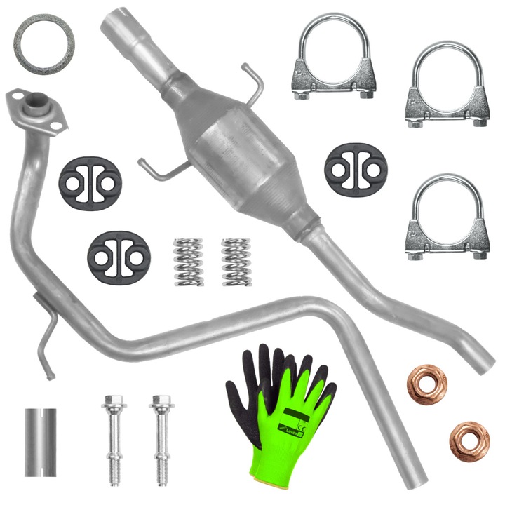 Polmostrow hátsó kipufogódob Toyota Yaris 3 III XP13 1.5 ferdehátúhoz, komplett szett rögzítőelemekkel, korrózióálló, 2012-2020