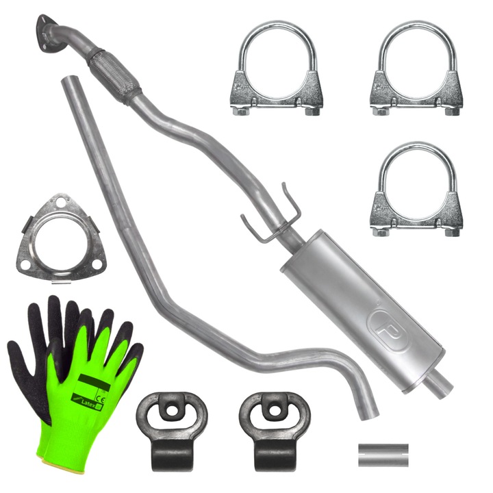 Toba centrala Polmostrow set cu elemente de montaj pentru Opel Corsa 4 IV D 1.4 Hatchback, 2010-2014, 1398cc, 64KW, inclusiv manusi de protectie
