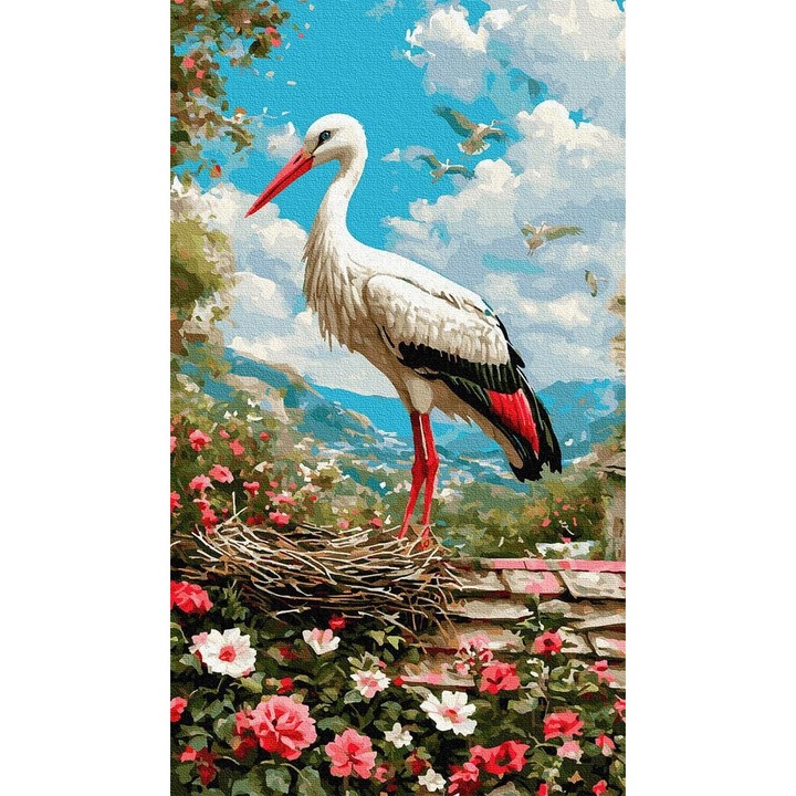 Set pictura pe numere, cu sasiu, Regele inaltimilor, 40x70 cm