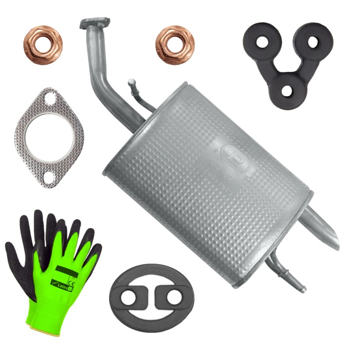 Tarie de evacuare Polmostrow, set complet, 1.0/1.2, pentru Chevrolet Spark 3 III, elemente de montaj incluse, rezistent la coroziune