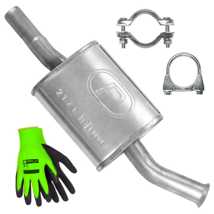 Toba centrala, Renault Twingo 1 I, set complet cu elemente de montaj, otel dublu aluminizat, 1.2, 2001-2012