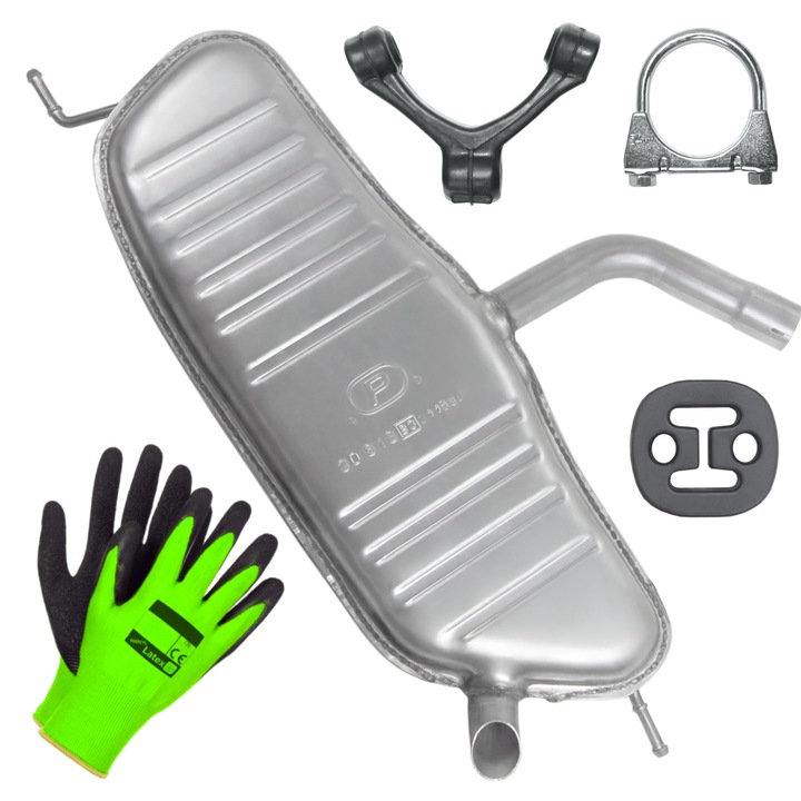 Toba de evacuare Polmostrow, set complet, Volkswagen Golf Plus 5 V Van, 1.6, elemente de montaj incluse