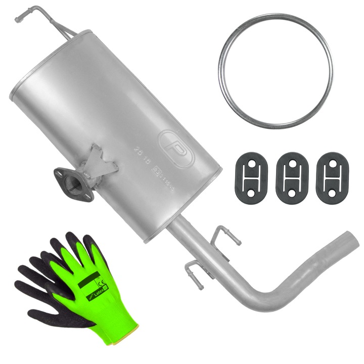 Tarie de evacuare Polmostrow, set complet, pentru Suzuki Grand Vitara 2 II JT 1.9 DDIS, elemente de montaj incluse, rezistent la coroziune, 5 usi