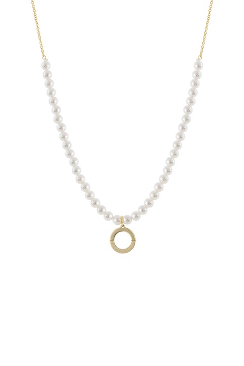 Loisir by Oxette, Colier din perle sintetice placat cu aur de 18K, Auriu