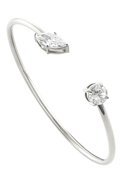 Loisir by Oxette, Rozsdamentes acél karperec cirkóniával, Ezüstszín