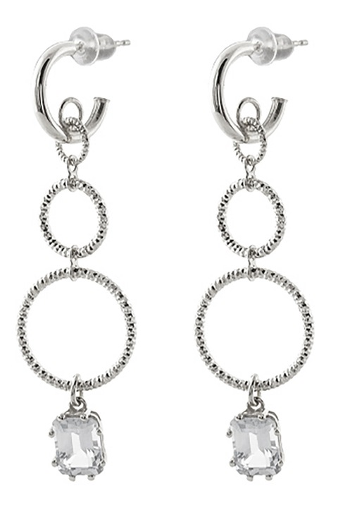 OXETTE, Ezüst fülbevaló cirkóniával, Ezüstszín