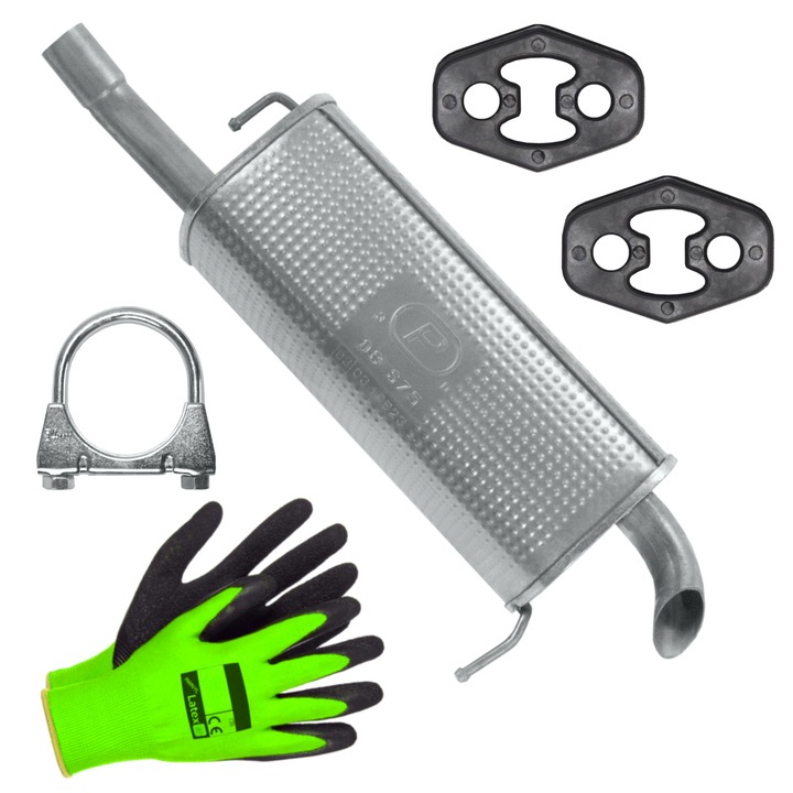 Tarie de evacuare Polmostrow, set complet, pentru Ford Fiesta 5 V MK5 Hatchback 1.4 TDCI, elemente de montaj incluse, rezistent la coroziune