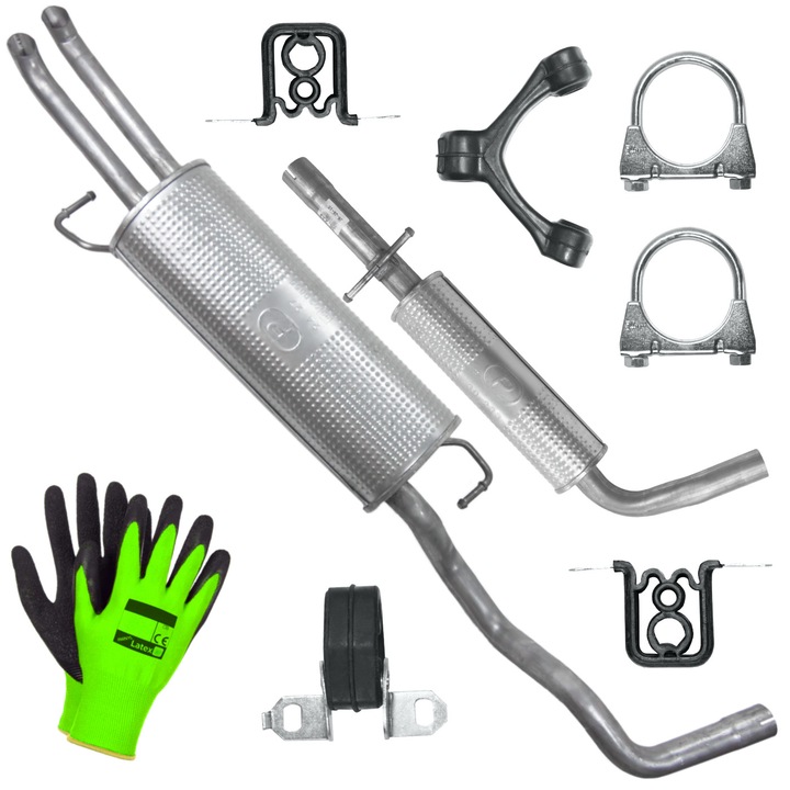 Set toba finala si toba intermediara POLMOSTRÓW pentru Volkswagen Bora 1 I 98 - 05 1.4 / 1.6 / 1.9 SDI Sedan Break