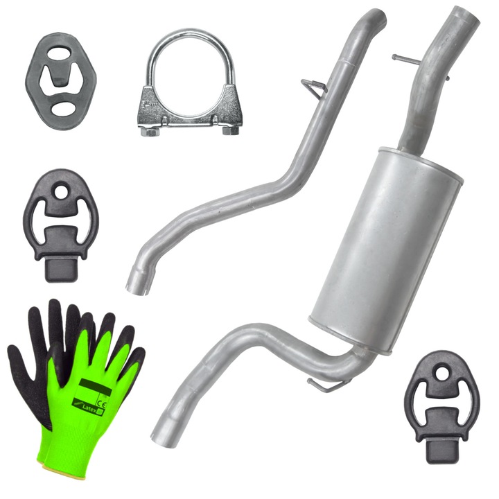 Set sistem de evacuare Polmostrow pentru Ford Focus 2 II MK2 2.0 TDCi Kombi, fara DPF, elemente montaj incluse