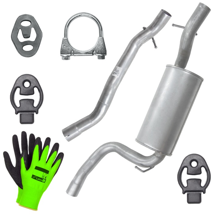 Set sistem de evacuare Polmostrow pentru Ford Focus 2 II MK2 2.0 TDCi Hatchback, elemente montaj incluse, fara DPF