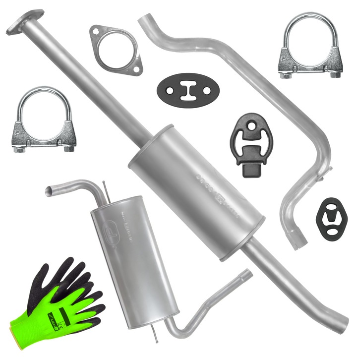 Set sistem de evacuare Polmostrow pentru Ford Focus 3 III MK3 1.6 Sedan/Kombi, elemente montaj incluse, rezistenta la coroziune, 2011-2018