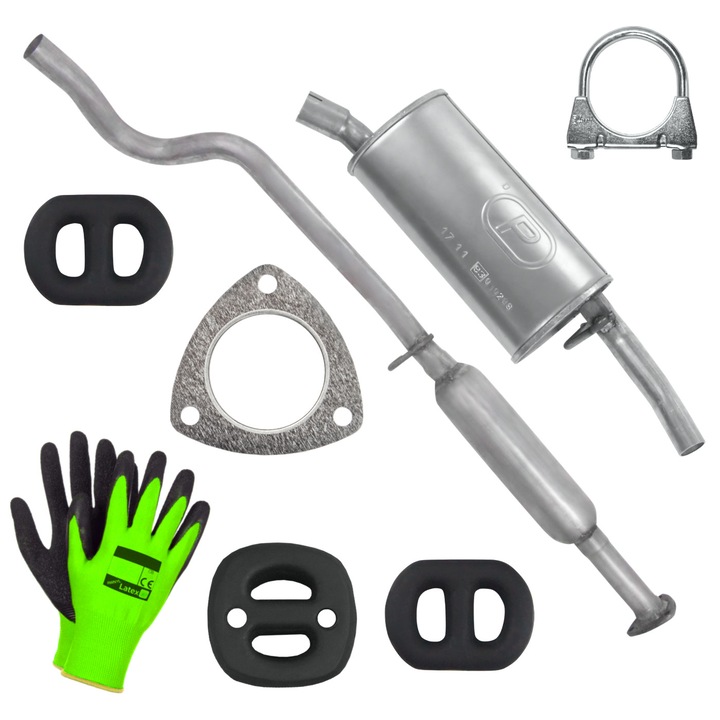 Set sistem de evacuare Polmostrow pentru Opel Corsa 1 I A 1.2/1.4 Hatchback, elemente montaj incluse, rezistent la coroziune, dimensiuni variate