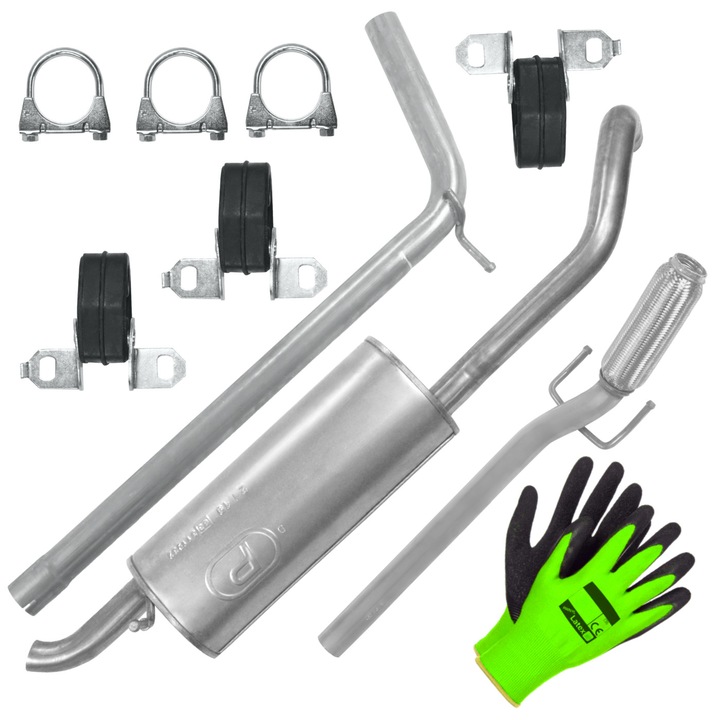 Set conducte colector/esapament si toba finala POLMOSTRÓW pentru Skoda Fabia 2 II 07 - 10 1.9 TDI Hatchback