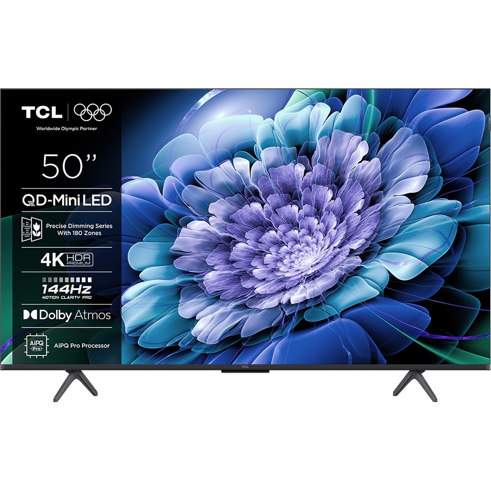 Televizor Mini Led Smart TCL 50C69K, Ultra HD 4K, HDR, 126 cm, Clasa E, Negru