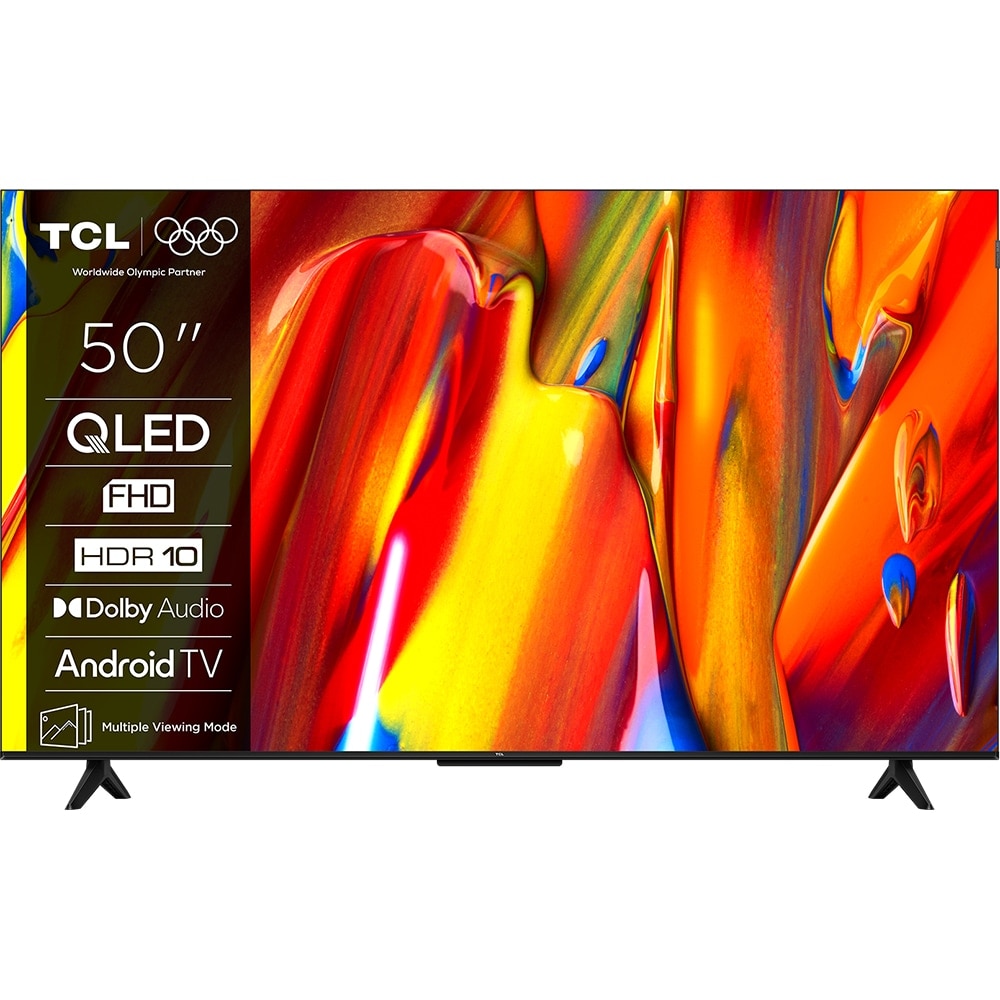Televizor QLED Smart TCL 50S59K, Full HD, HDR, 126 cm, Clasa E, Negru