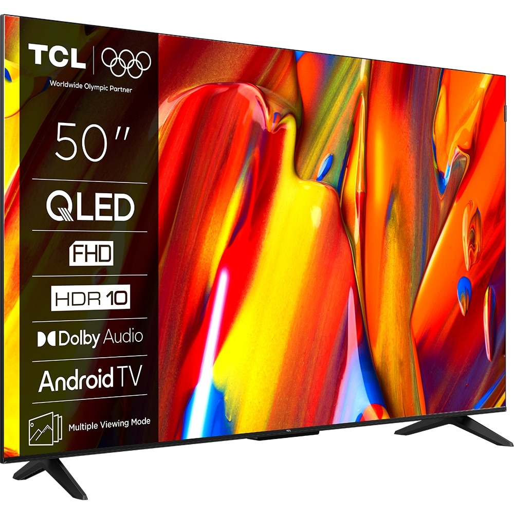 Televizor QLED Smart TCL 50S59K, Full HD, HDR, 126 cm, Clasa E, Negru