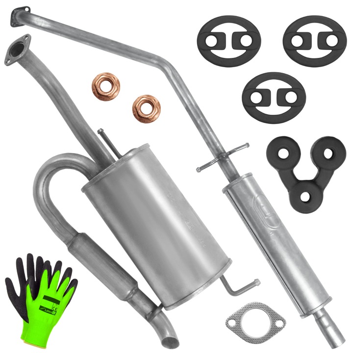 Set sistem de evacuare Polmostrow pentru Chevrolet Matiz 1 I 0.8 Hatchback, elemente montaj incluse, rezistenta la coroziune, dimensiuni standard.