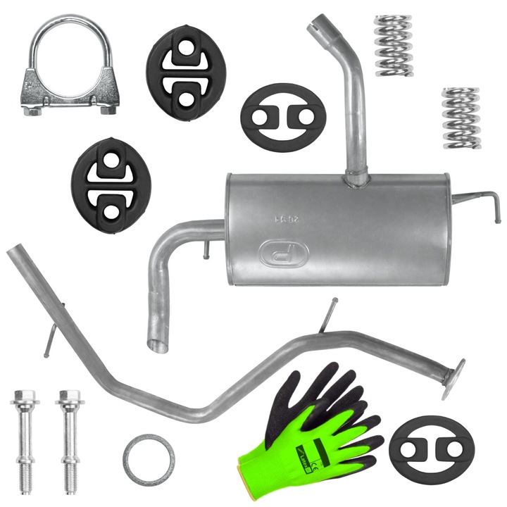 Set sistem de evacuare Polmostrow pentru Toyota Auris 2 II E180 1.8 Hatchback 2012-2018, elemente montaj incluse, culoare aleatorie, 1798ccm