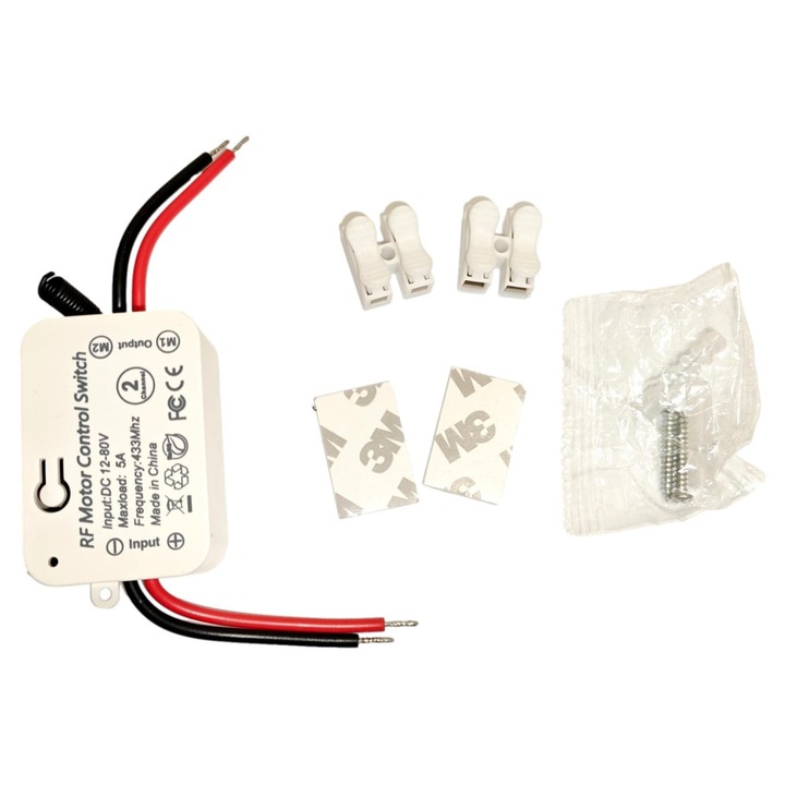 Releu pentru controlul motoarelor / Control al motorului Switch - 433Mhz, 12-80V, 5A