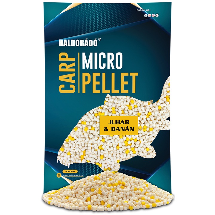 Пелети, Haldorado, Carp Micro Pellet 3мм, 600гр, Клен и Банан