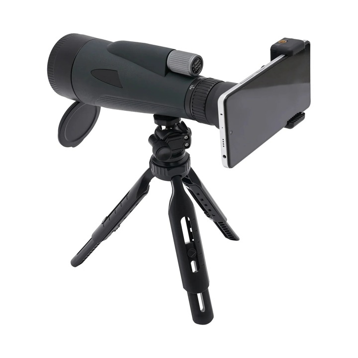 12-36X 60mm BAK4 vízálló monokuláris távcső, zoom távcső, sötétzöld