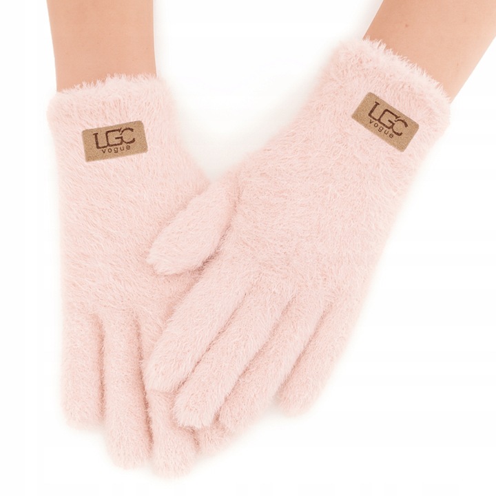 Női téli kesztyű, rózsaszín