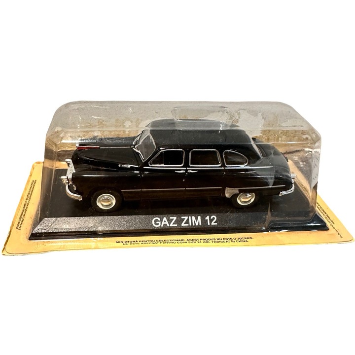 Macheta metal GAZ ZIM 12 negru - macheta Colectie 1:43