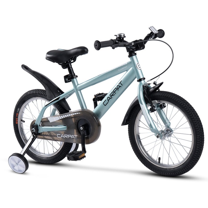 Детски велосипед 4-6 години Kids BMX Iron Cub JSX16177, 16" колела, предни V-Brake спирачки, задна контра, широки гуми тип MTB, помощни колела, ментово зелен
