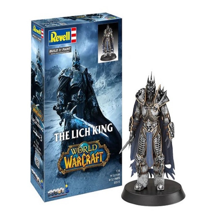 Figurakészlet World of Warcraft Lich King, 1:16, 55 darab, festékekkel, ecsetekkel, fiúknak