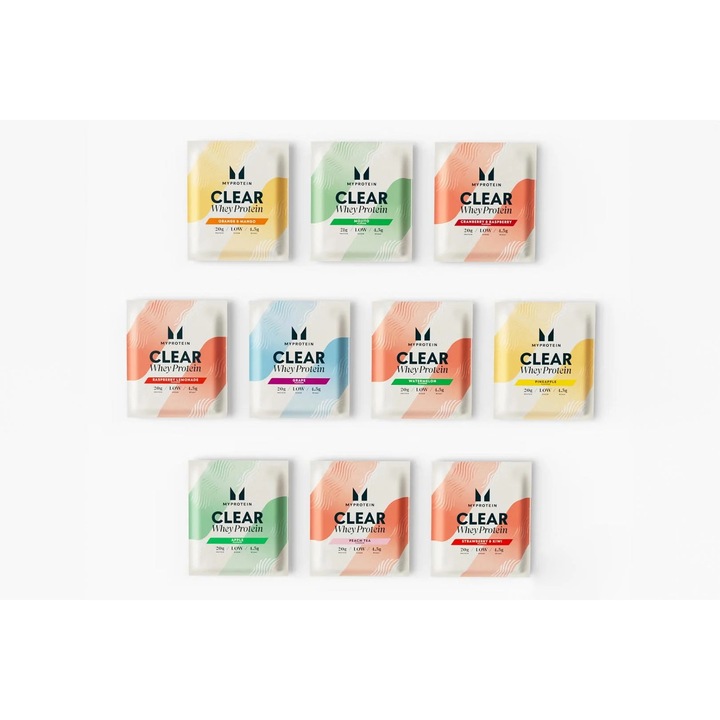 Supliment alimentar Myprotein, Clear Whey Protein Variety Pack - Proteina izolata 10 pliculete