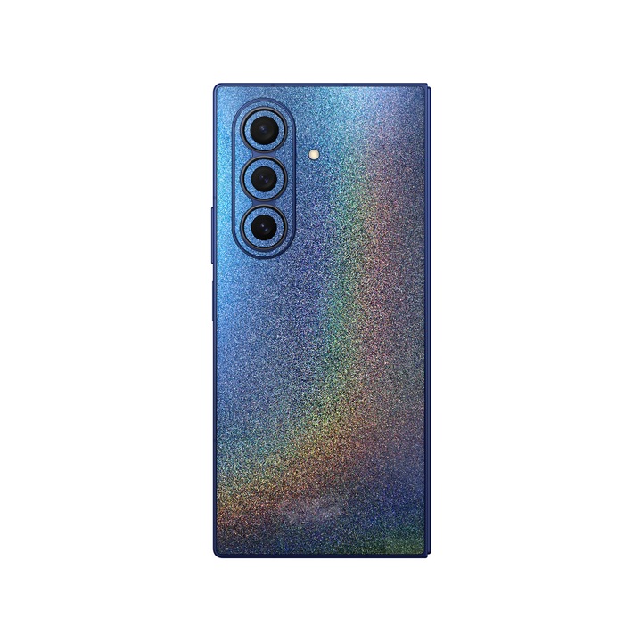 Folie iSkinz pentru Samsung Galaxy Z Fold7 - Cameleon Color Shift Intergalactic Blue, Simple Cut, Skin Adeziv, Protectie Carcasa Spate