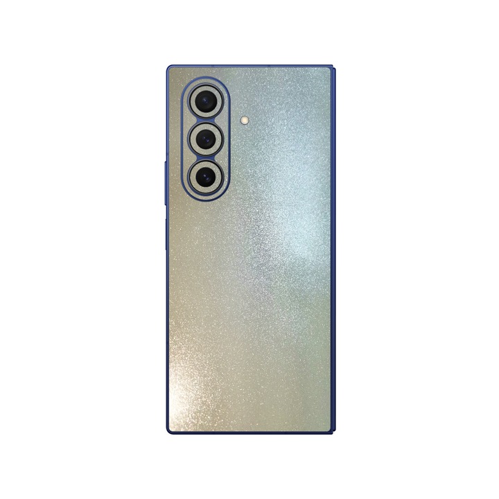 Folie iSkinz pentru Samsung Galaxy Z Fold7 - Crystal White Sidef, Simple Cut, Skin Adeziv, Protectie Carcasa Spate