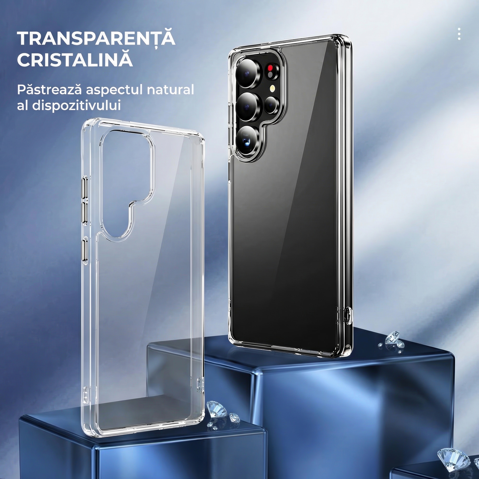 Husa pentru Samsung Galaxy S26 Ultra Daden® Transparent Clear, Protectie Camera, Antisoc, Transparenta