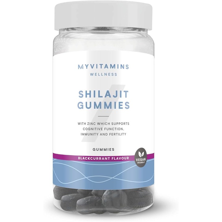 Supliment alimentar Myprotein, Shilajit Gummies, 30 bomboane, coacaze negre, pentru sanatate zilnica, sistem imunitar